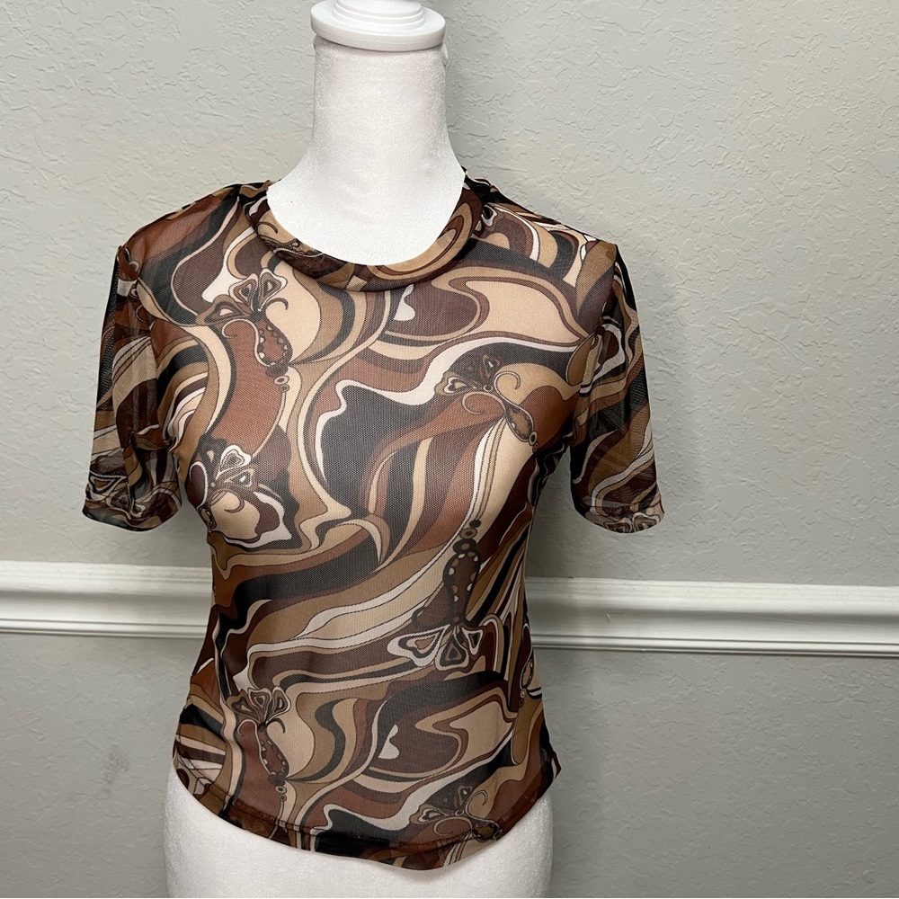 SEE THROUGH ABSTRACT TOP